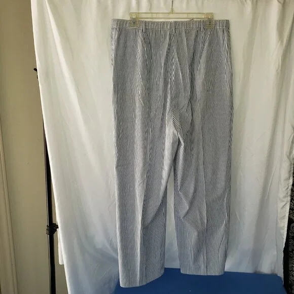 Appleseed's Women's Blue & White Striped Pants - 14 - Picture 2 of 3